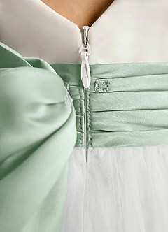 Azazie Sosie Flower Girl Klänningar Klä A-Line i Tyll Plisserad image5