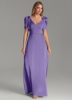 Azazie Asher Bridesmaid Dresses Tahiti A-Line with Pockets Stretch Satin Dress image3