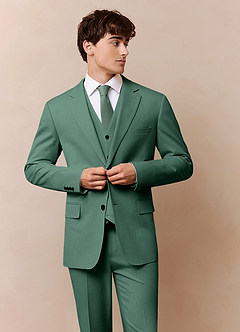 front James Eucalyptus Structured Stretch 3-piece suit