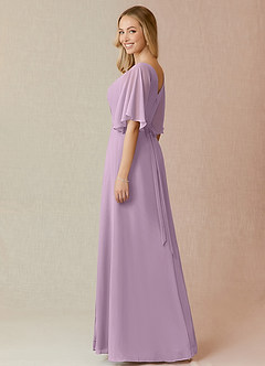 Azazie Cierra Bridesmaid Dresses A-Line V-Neck Chiffon Floor-Length Dress image5