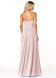 Azazie Yazmin Bridesmaid Dresses Blushing Pink A-Line Sweetheart Neckline Chiffon Convertible Dress image2