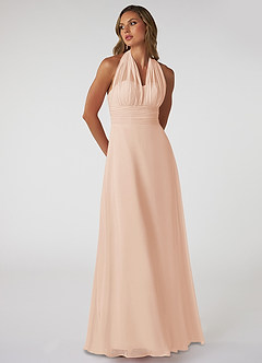 Azazie Fifi Bridesmaid Dresses English Rose A-Line Strapless Chiffon Convertible Dress image11