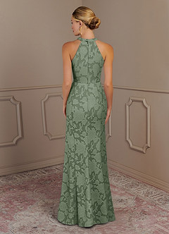 Azazie Tyra Mother of the Bride Dresses Matcha Mermaid Floral Burnout Dress image3