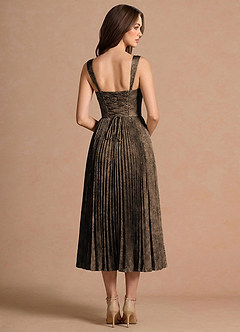 Isonelle Coffee Brown Midi Dress image2