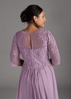 Azazie Mirielle Mother of the Bride Dresses Wisteria A-Line Scoop Lace Chiffon Dress image11