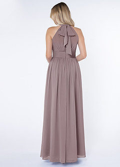 Azazie Iman Bridesmaid Dresses Dusk A-Line A-Line Ruched Chiffon Dress image2