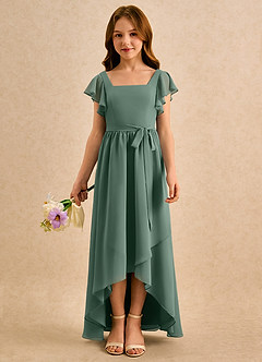 Azazie Milly Girls Formal Flower Girl Klänningar Klä A-Line i Chiffong Plisserad image3