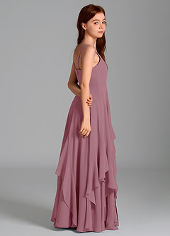 Azazie Karan Junior A-Linie Chiffon Kleid Vintage Mauve image6