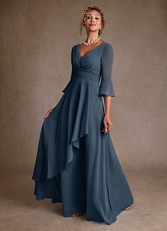 Azazie Eire Mother of the Bride Dresses Neptune A-Line Pleated Chiffon Dress image3
