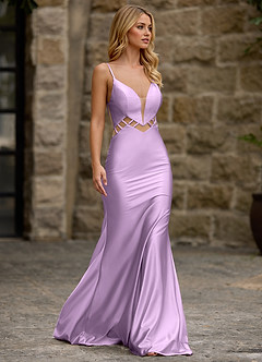 Haloed Púrpura Vestido de fiesta de sirena image7