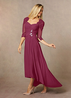 Azazie Anne Mother of the Bride Dresses Mulberry Sheath Sweetheart Sequins Lace Dress image7
