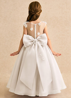 Azazie Mimie Sukienki dla dziewczynek sypiących kwiaty Suknia balowa Dekolt w kształcie serca Organza Długość kostki Sukienka image2