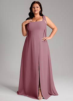 Azazie Debra Bridesmaid Dresses Vintage Mauve A-Line with Pockets Chiffon Convertible Dress image10
