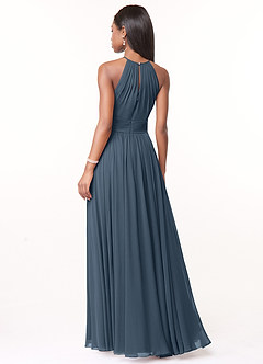 Azazie Cherish Bridesmaid Dresses Neptune A-Line Pleated Chiffon Dress image2
