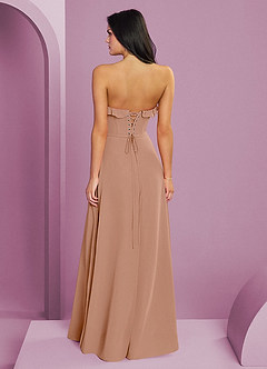 Barbie ♥ Azazie Bridesmaid Dresses Champagne Rose A-Line Sweetheart Neckline Chiffon Dress image2