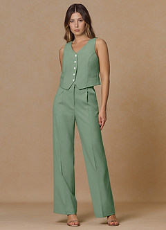 front Rowan Matcha Refined Weave Performance 2-Piece Suit