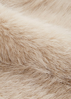 front Plush Faux Fur Wrap