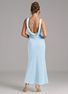 Azazie Rylina Final Sale Sky Blue Mermaid Pleated Chiffon Dress image6