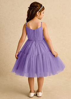 Azazie Osea Flower Girl Dresses Tahiti Ball-Gown Pleated Tulle Dress image2