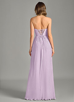 Azazie Becka Final Sale Frosted Lilac A-Line Strapless Chiffon Dress image2