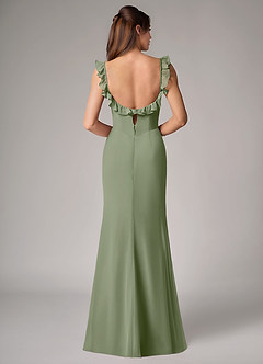 Azazie Callie Bridesmaid Dresses Pistachio Mermaid Side Slit Chiffon Convertible Dress image2