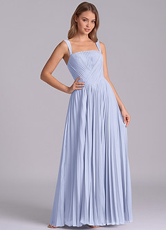 Azazie Mina Jurken voor bruidsmeisjes Jurk van Chiffon met A-Lijn Geplooid Lavendel image6