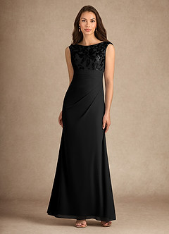 Azazie Henderson Mère de la mariée Robes Robe Trapèze en Paillettes Noir image1
