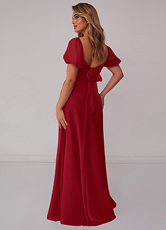 Barbie ♥ Azazie Bridesmaid Dresses Scarlet A-Line Pleated Chiffon Dress image2