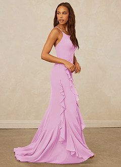 Christian Siriano Bridal for Azazie 1006 Brautjungfernkleider Meerjungfrau-Linie Gestreift Chiffon Kleid Bonbonrosa image5