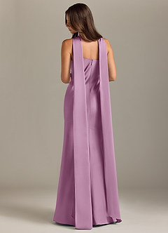 Azazie Kinsley Bridesmaid Dresses Wisteria Mermaid Side Slit Stretch Satin Dress image2