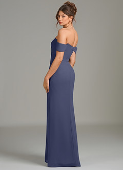 Azazie Charmaine Bridesmaid Dresses Stormy A-Line Off the Shoulder Chiffon Dress image5