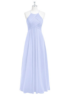 Azazie Ginger Bridesmaid Dresses Lavender A-Line Halter Pleated Chiffon Dress image6