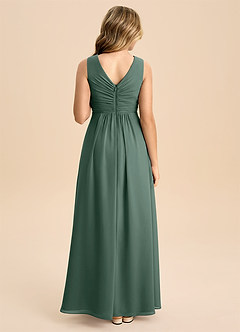 Azazie Skyla Junior A-Linie Plissee Chiffon Kleid Seemoos image3