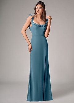 Azazie Callie Abiti da Damigella Abito Convertibile Sirena in Chiffon Spacco Laterale Bermuda image3