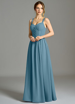 Azazie Porscha Suknie dla druhen Linia A Dekolt w kształcie serca Szyfon Do ziemi Sukienka image7