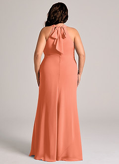 Azazie Doretta Bridesmaid Dresses Sunset Mermaid Pleated Chiffon Dress image7