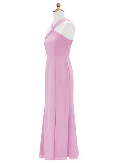 Azazie Rue Junior Robe Sirène en Mousseline de soie Fente Latérale Rose Bonbon image8