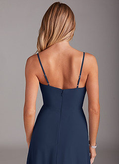 Azazie Breonna Final Sale Dark Navy A-Line Sweetheart Neckline Chiffon Dress image6