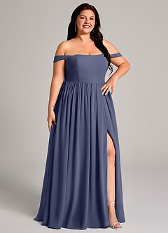 Azazie Calianna Bridesmaid Dresses Stormy A-Line Off the Shoulder Chiffon Convertible Dress image13