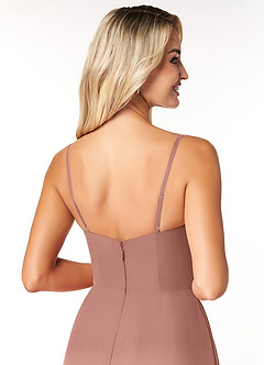 Azazie Moira Bridesmaid Dresses Cedar Rose A-Line Scoop Chiffon Dress image7