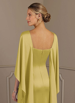 Azazie Eli Mère de la mariée Robes Robe Fourreau en Satin extensible Col de bateau Canari image6