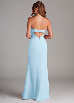 Azazie Leonis Bridesmaid Dresses Sky Blue Sheath Strapless Chiffon Convertible Dress image5