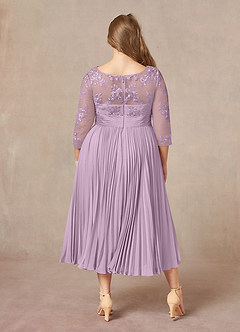 Azazie Tutu Mother of the Bride Dresses Wisteria A-Line Boatneck Lace Chiffon Dress image8