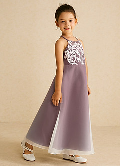 Azazie Ladybug Flower Girl Klänningar Klänning A-Linje i Organza Spets image3