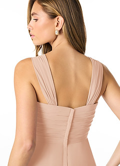 Azazie Kaitlynn Bridesmaid Dresses English Rose Empire Ruched Chiffon Convertible Dress image7