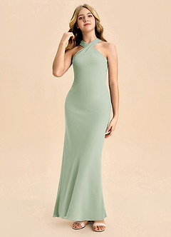 Azazie Doretta Junior Klä av Tubklänning i Chiffong Plisserad image3