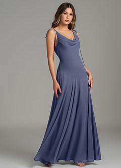 Azazie Dawn Bridesmaid Dresses Stormy Mermaid Pleated Chiffon Dress image1