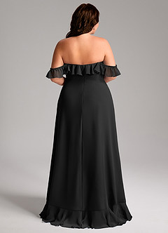 Azazie Lyra Bridesmaid Dresses Black A-Line Chiffon Convertible Dress image12