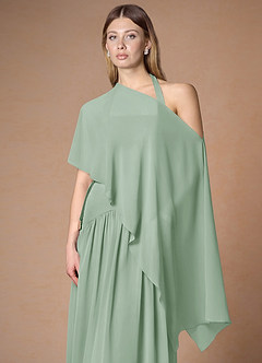 front Azazie Matching Color Chiffon Multiway Cape