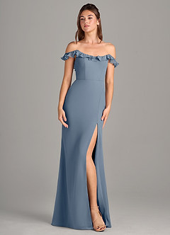 Azazie Callie Bridesmaid Dresses Twilight Mermaid Side Slit Chiffon Convertible Dress image7